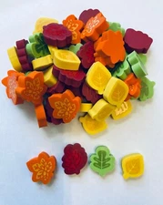 50 Fall Leaves Mini Erasers Teacher Supply Sorting Math Center Counter Autumn 
