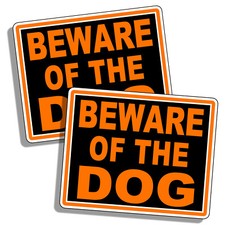 Beware of Dog Warning Sticker Caution Pet K9 Decal Animal Security Fence Wall