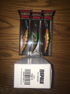RAPALA TAIL DANCER 07's=LOT OF 3 PERCH COLORED FISHING LURES==DISCONTINUED