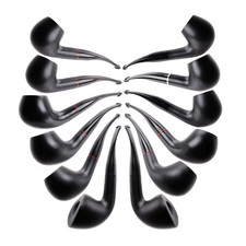 Pipa MYON Tubo 9mm Laccato Nero con sacchettino e portapipa