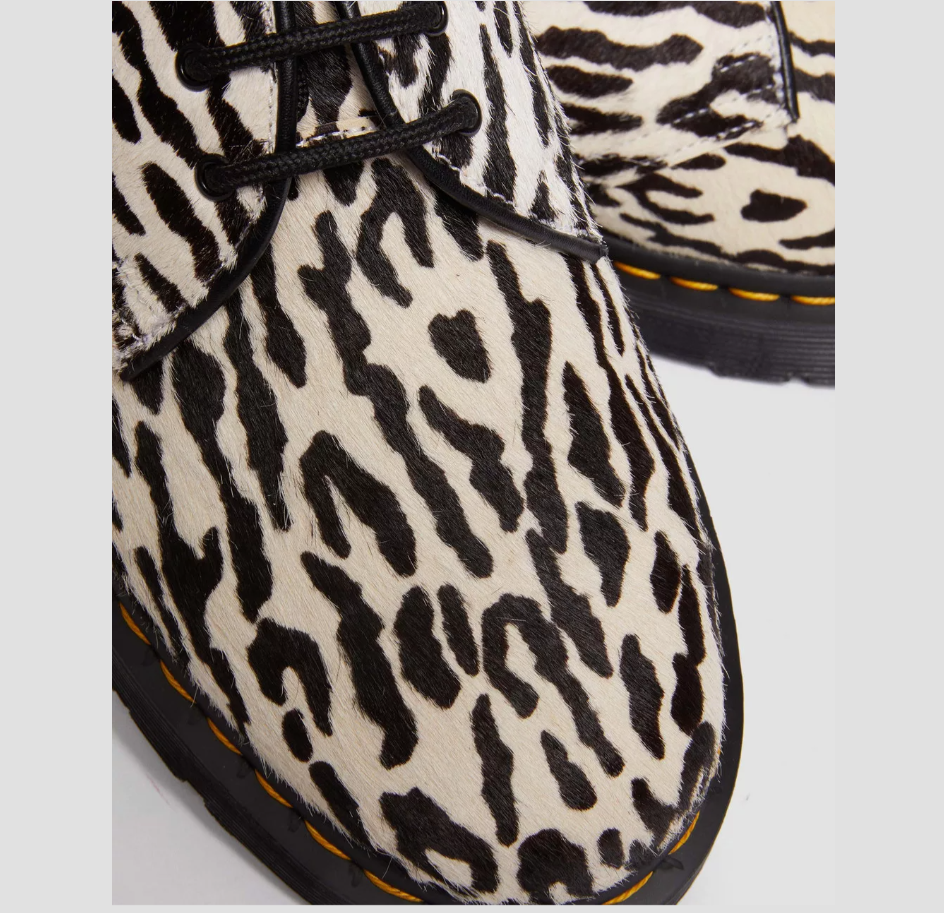 DR. MARTENS x WACKO MARIA 1461 Tiger Camo HAIR-ON SHOES MSRP$220