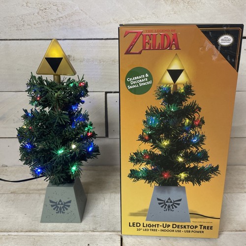 The Legend of Zelda Triforce LED USB-Powered Light-Up Desktop Holiday Tree NOB