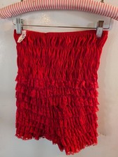 Vintage 70's -80's Malco Modes Red Ruffle Square Dance Pettipants Size M