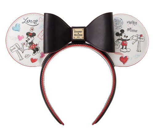 Disney Mickey and Minnie Mouse Sweethearts Dooney & Bourke Ear Headband NWT