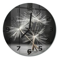 Elegante Runde Wanduhr Mit Leisem Uhrwerk LöWenzahnsamen Schwarze Zeiger Fi30 Cm