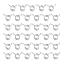 Confezione da 35 morsetti per tubi flessibili a fascia a molla per tubo OD 9-10,2 mm, argento