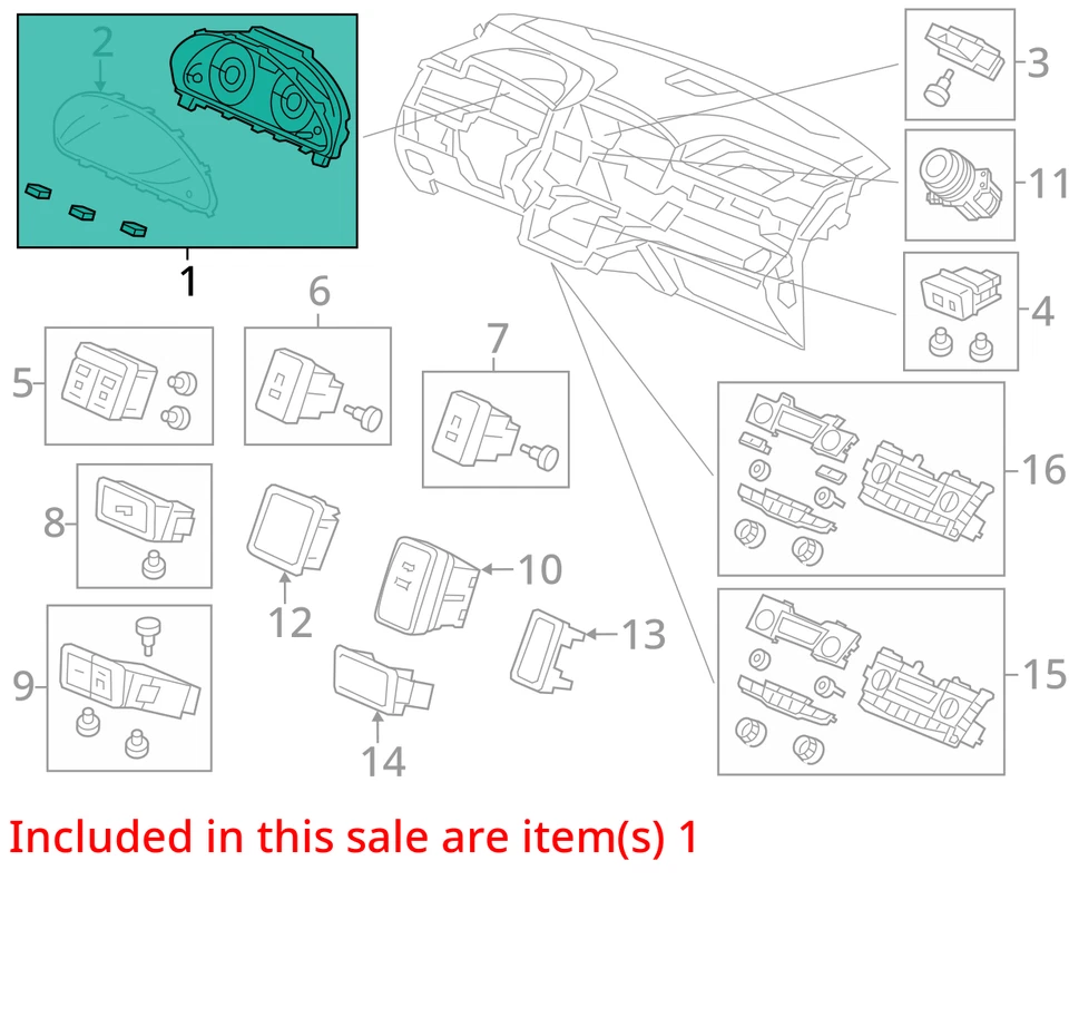 2014-2017年本田奥德赛速度计仪表组仪表ZJHK8 — 第 3/4 张图片