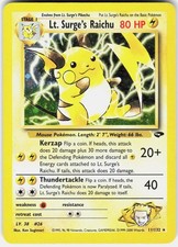 Pokemon Lt. Surge's Raichu 11/132 Holo Gym Challenge Pokemon Unlimited Holo LP on eBay