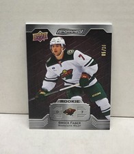 BROCK FABER 2023-24 Upper Deck Engrained MAHOGANY ~ Wild ROOKIE /10 ~ #'d 05/10