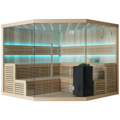 AWT Sauna B1111 XL , Hemlock, 250x250, 9kW Virta Bi-O