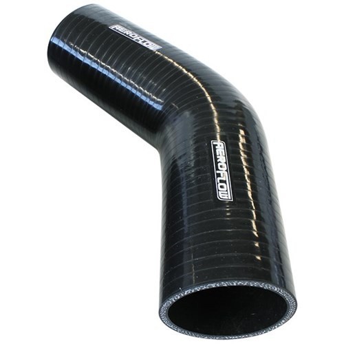 Aeroflow AF9202-225 Silicone Hose 45Deg; Black I.D 2.25" 57mm x 145mm Leg - Picture 1 of 2