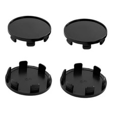 4PCS Car Wheel Center Caps, ABS Snap-in Rim Center Hub Caps Cover Black