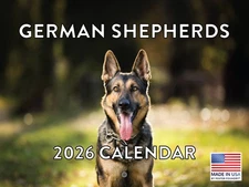 German Shepherd Calendar 2026 Monthly Wall Calender GSD Shepard Gifts