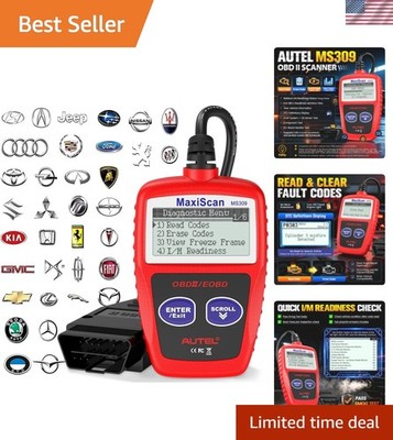 Scanner MS309 Universal Car Engine Fault Code Reader, Check Engine Light and ...