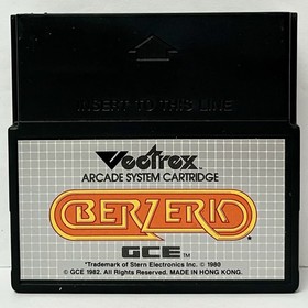 Berzerk (Vectrex, 1982) Complete In Box w/ Overlay, Manual, & Tray TESTED
