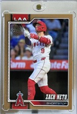 Zach Neto Rare Gold Border /2026 2026 Topps Series 1 Los Angeles Angels