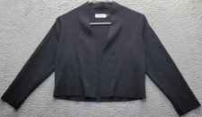 Calvin Klein Cardigan Girls Medium Black Classic Fit Raglan Sleeve Open Front