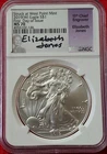 2019 (W) Silver Eagle Dollar ASE NGC MS 70 WEST POINT ELIZABETH JONES FDI #T2894