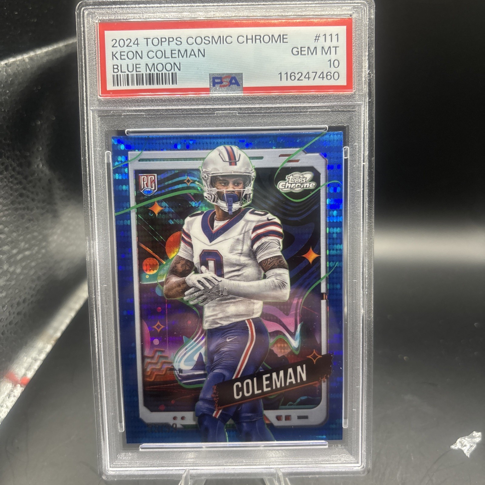 Keon Coleman Topps Cosmic Chrome #111 Blue Moon