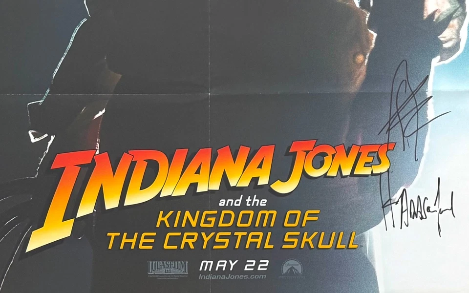 Harrison Ford, Shia LeBouf, Indiana Jones Crystal Skull Hand Signed Poster & COA - Image 4 of 4