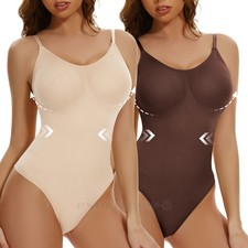 Women's Sculpting Bodysuit Tummy Control Thong Shapewear Snatched Body Shaper