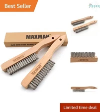 Heavy Duty Stainless Steel Wire Brush Set for Rust Paint Removal Grill Cleaning