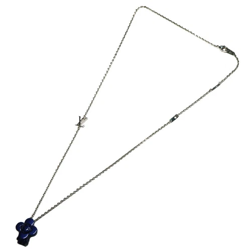LOUIS VUITTON（LV） Louis Vuitton Collier Vivienne Collana con Ciondolo MP3194 Metallo Navy Argento