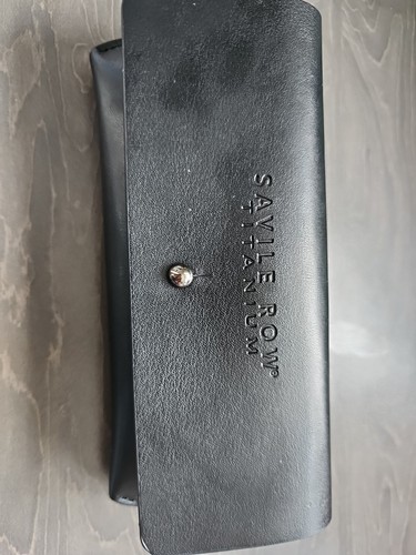 Savile Row Titanium Leather Glasses Sunglasses Case - Picture 2 of 3