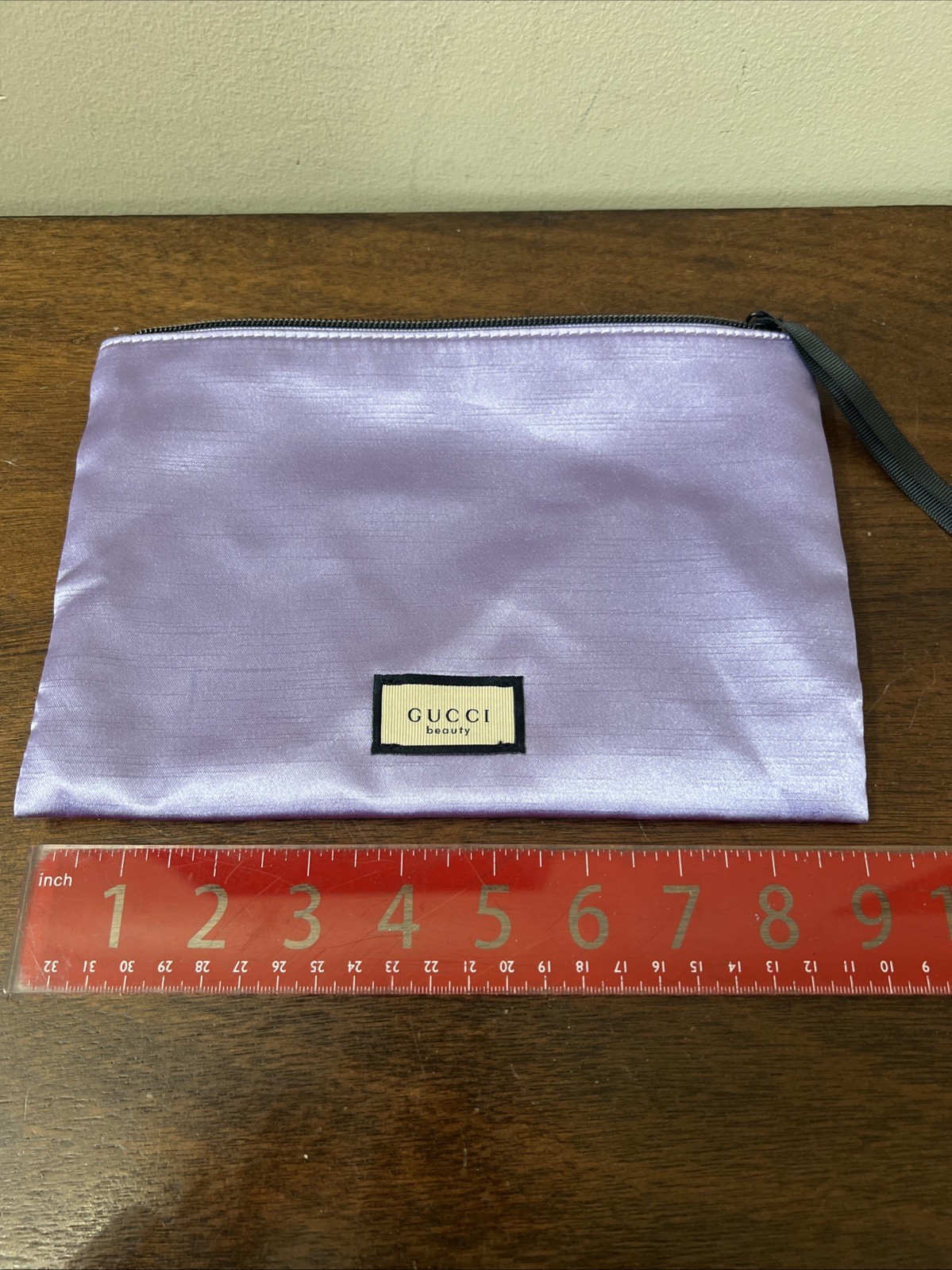 Gucci Purple Beauty Makeup Pouch With Beautiful Floral Design On The Inside!