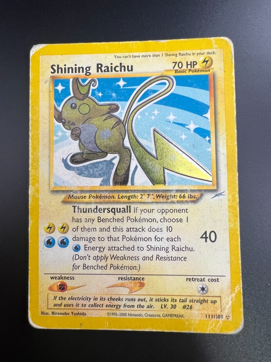 ポケモンカード　ひかるライチュウ 英語版 (Shining Raichu) Pokemon Trading Card: Shining Raichu (111/105) | eBay