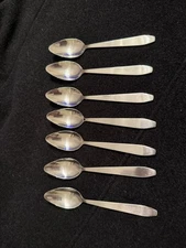Vintage Stainless Grapefruit Spoon Retro Flatware Fruit Spoons Set of 7