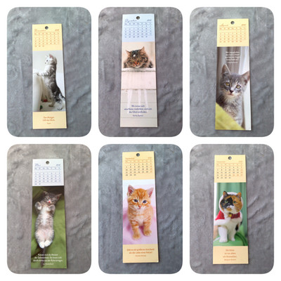 6x Lesezeichen Katzen