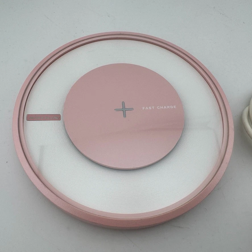 Nillkin MC017 Qi Fast Wireless Charger Charging Pad w/ USB Cable - PINK - Image 2 of 3