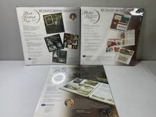 Lot Of 3 Creative Memories 12x12 Scrapbook Pages Black  White  15 Protectors