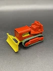 Vintage Lesney Matchbox Series No. 16 Red Case Tractor With Yellow Plow