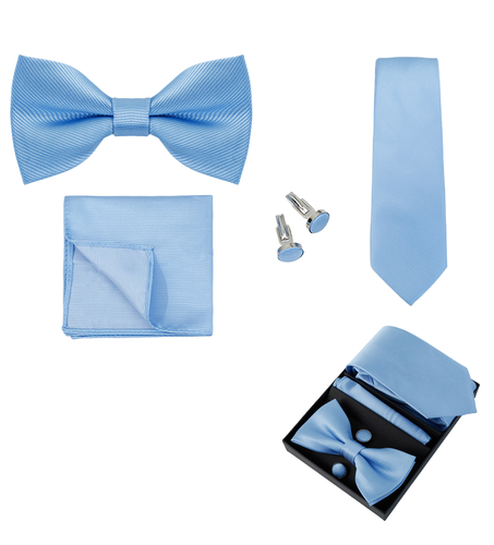 Cravatta uomo papillon gemello fazzoletto da taschino set fazzoletto da taschino con scatola - Foto 3 di 27