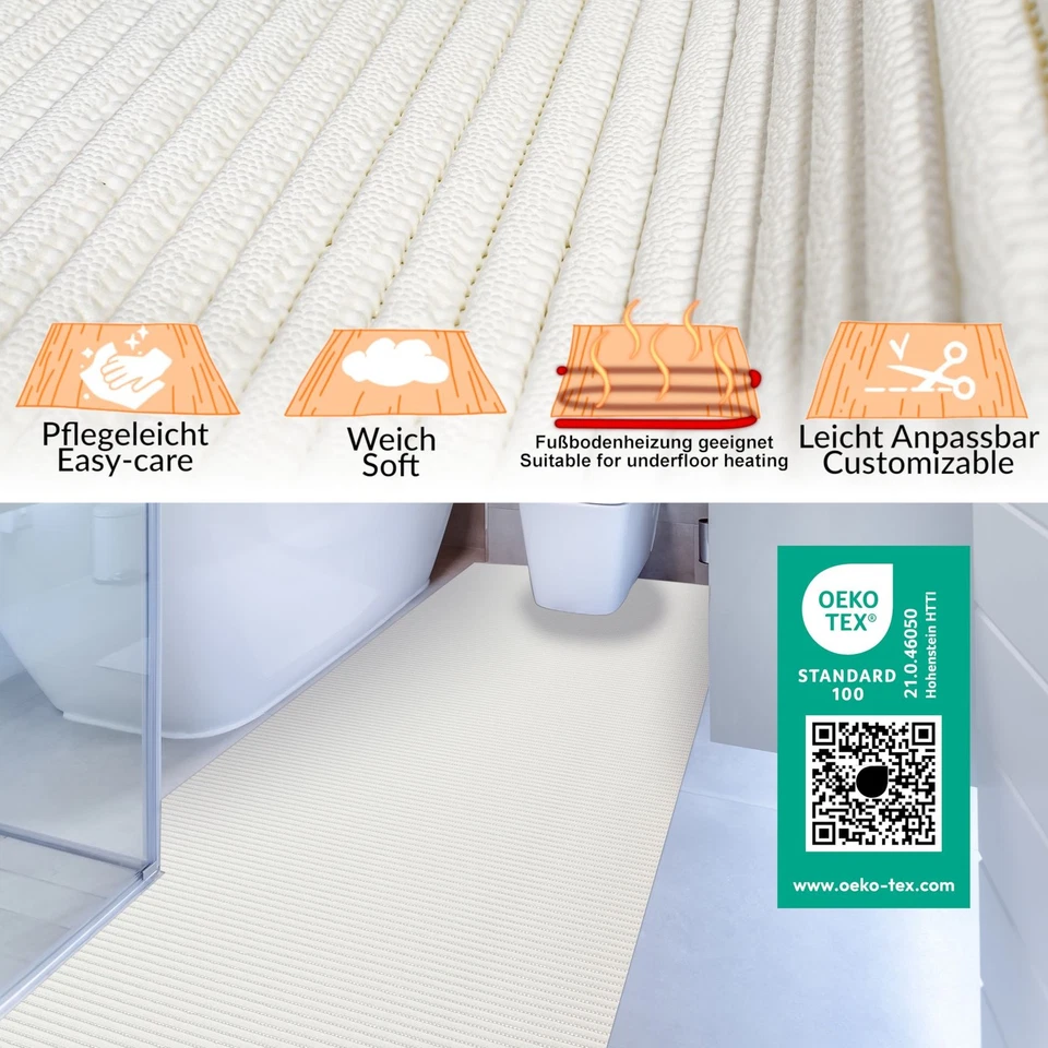 Weichschaummatte Badematte Badvorleger Bad Läufer Meterware Breite 130cm - Bild 3 von 4