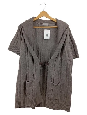 Canda Gilet Femme Marron Tricoté Manches Courtes (EU 48, 4XL) - Photo 1/3