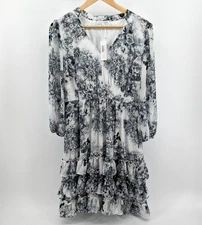 Baltic Born Short Dress Womens Sz L Cottagecore Western Tiered Bohemian NWT