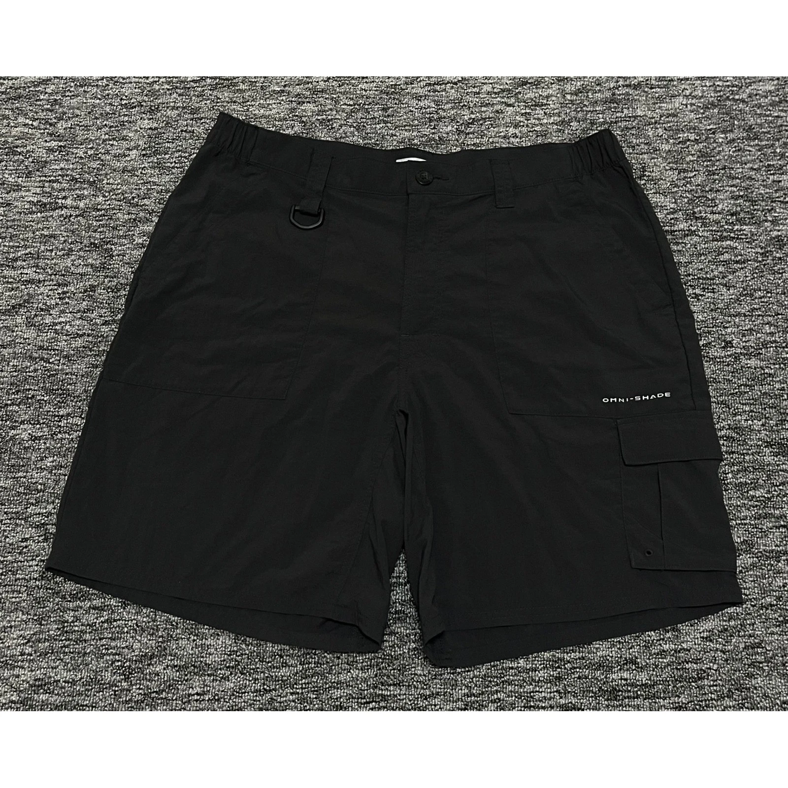 Columbia PFG Blood N Guts Mens Black Fishing Cargo Shorts 34w 8i FM4525