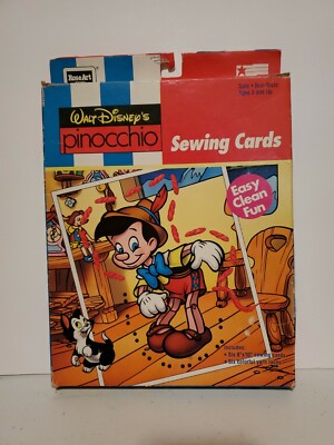Disney Rose Art (1992) Pinocchio Sewing Cards #1961 Easy Clean Fun | eBay