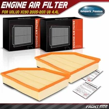 2x Engine Air Filter for Volvo XC90 2005 2006 2007 2008 2009 2010 2011 V8 4.4L