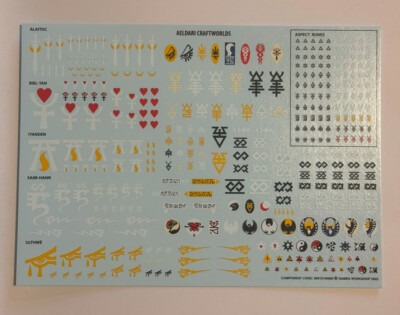 GW Warhammer 40k Aeldari Craftworlds - Abziehbilderbogen