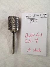 1 NEW FALCON / SGS 1/4" SHANK CARBIDE BURR. SA-7. DOUBLE CUT. USA MADE.  (T97)