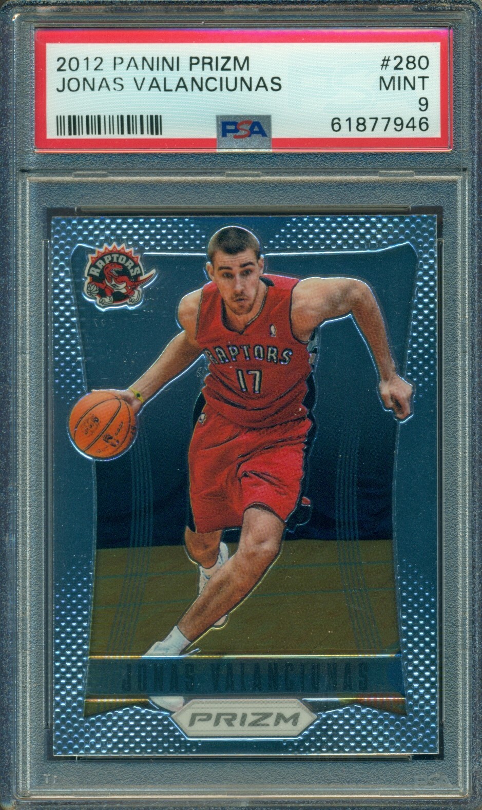 2012-13 PANINI PRIZM JONAS VALANCIUNAS #280 PSA 9