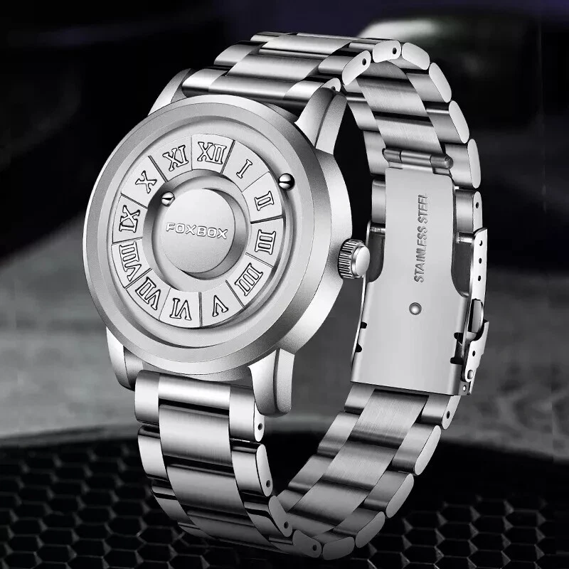 LIGE FOXBOX Men’s Quartz Watch Scrolling Bead Magne Wristwatches 3ATM Waterproof - Image 4 of 4