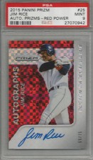 2015 Panini Prizm Jim Rice Auto Prizms - Red Power PSA 9
