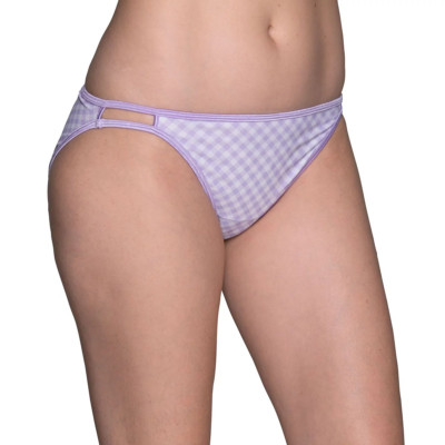 Vanity Fair  Illumination Grand Gingham Check  Print String Bikini Size 6/Medium