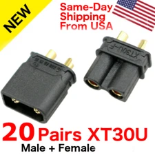 20 Pair XT30U XT30 XT-30 Upgrade Male Female Bullet Connectors RC LiPo