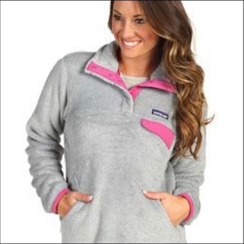 Pullover - Grey and Pink Pocket ; S 